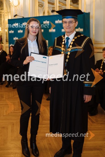  Barbara Ljubec, Fakulteta za kemijo in kemijsko tehnologijo UM; prof. dr. Zdravko Kačič, rektor Univerze v MariboruRektorjev dan Univerze v Mariboru 2020