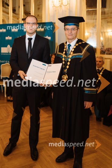  Kristijan Skok, specializant patologije in asistent na Medicinski fakulteti v Mariboru; prof. dr. Zdravko Kačič, rektor Univerze v MariboruRektorjev dan Univerze v Mariboru 2020