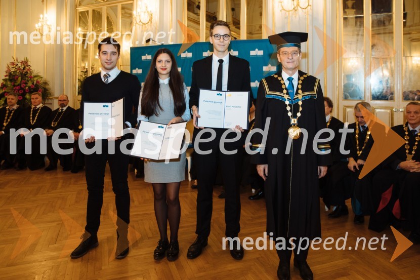  Mihael  Pojbič, Pravna fakulteta UM;  Iza  Beširević, Pravna fakulteta UM;  Aljoša  Polajžar, Pravna fakulteta UM; prof. dr. Zdravko Kačič, rektor Univerze v MariboruRektorjev dan Univerze v Mariboru 2020