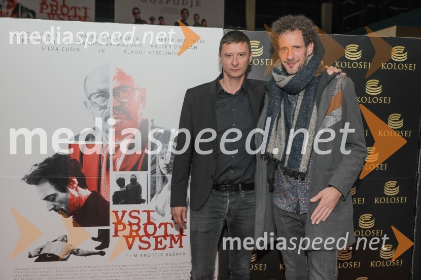  Zoran  Dževerdanović, producent;  Toni Cahunek, igralec, novinarVsi proti vsem, premiera slovenskega filma