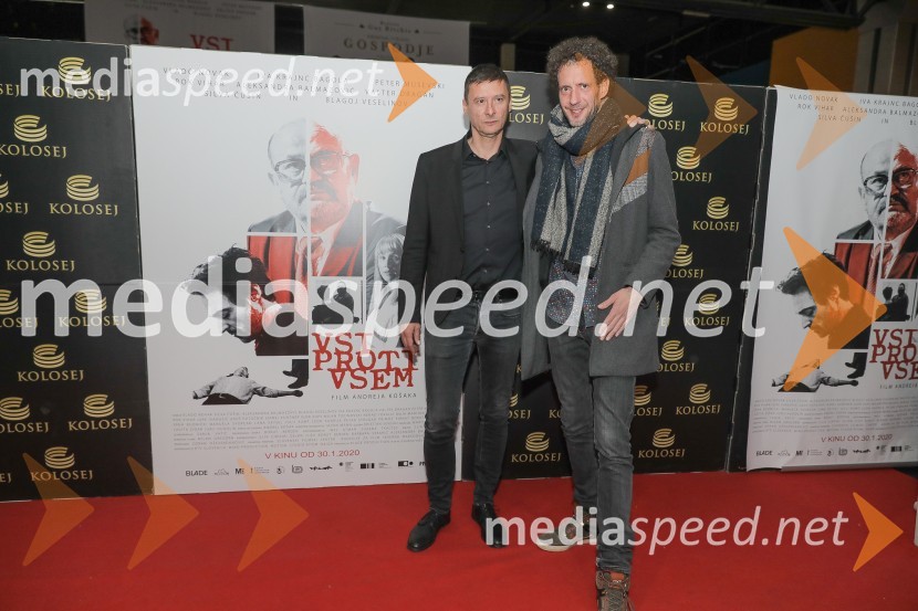  Zoran  Dževerdanović, producent;  Toni Cahunek, igralec, novinarVsi proti vsem, premiera slovenskega filma