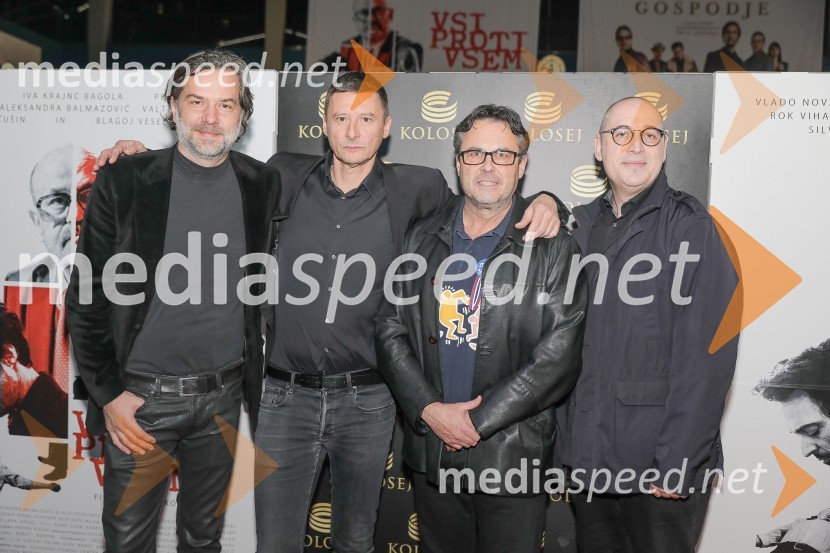  Milan  Gregorn, direktor filma;  Zoran  Dževerdanović, producent;  Jernej Kuntner, igralec;  ... Vsi proti vsem, premiera slovenskega filma