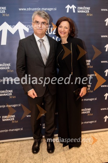  Aleksander  Zalaznik, generalni direktor Danfoss Trata, predsednik Združenja Manager; prof. dr. Maja Makovec Brenčič, nekdanja ministrica za izobraževanje, znanost in športPriznanje za življenjsko delo na področju managementa Jožetu Mermalu, januarsko srečanje Združenja Manager