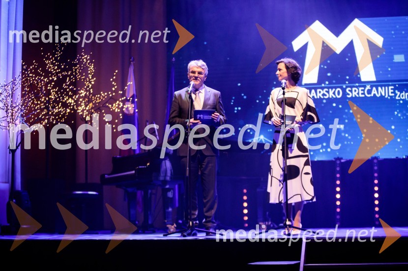 Priznanje za življenjsko delo na področju managementa Jožetu Mermalu, januarsko srečanje Združenja Manager