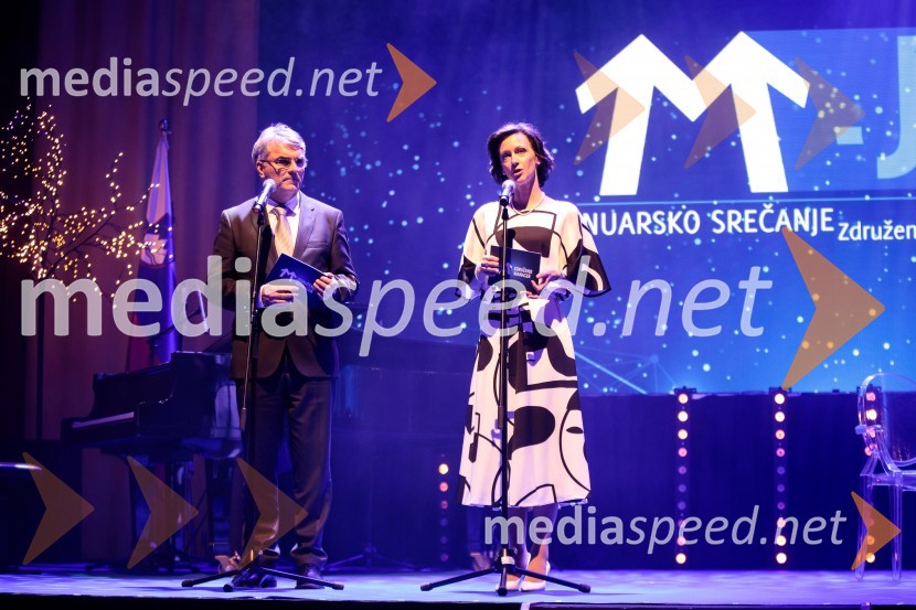 Priznanje za življenjsko delo na področju managementa Jožetu Mermalu, januarsko srečanje Združenja Manager