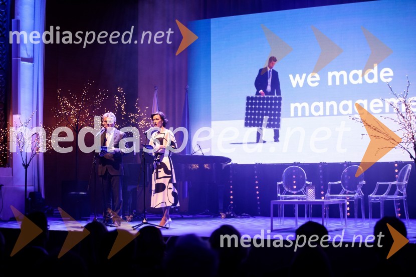 Priznanje za življenjsko delo na področju managementa Jožetu Mermalu, januarsko srečanje Združenja Manager