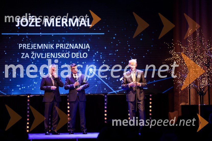 Priznanje za življenjsko delo na področju managementa Jožetu Mermalu, januarsko srečanje Združenja Manager