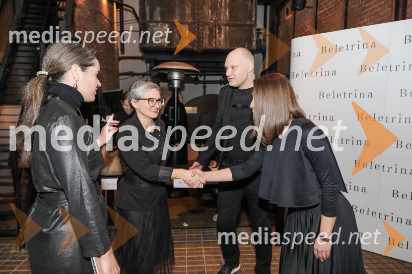 dr. Eva  Premk Bogataj, dm drogerie markt;  Alenka  Štrukelj;  Mitja Čander, direktor, založba Beletrina;   Alma  Čaušević Klemenčič, izvršna direktorica in prokuristka BeletrineBeletrina, sprejem