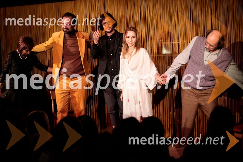  Diana Koloini, umetniška direktorica, Drama SNG Maribor;  Uroš Fürst, igralec;  Jan Krmelj, režiser;  Saša  Mihelčič, igralka;  Janez Škof, igralecŽivljenje drugih, premiera drame