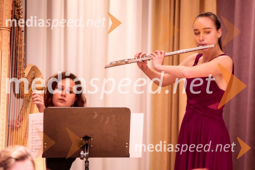  Leto  Križanič Žorž, harfistka;  Dorotea  Senica, flavtistka, Mladi up 201622. Burns-Prešernov večer 2020