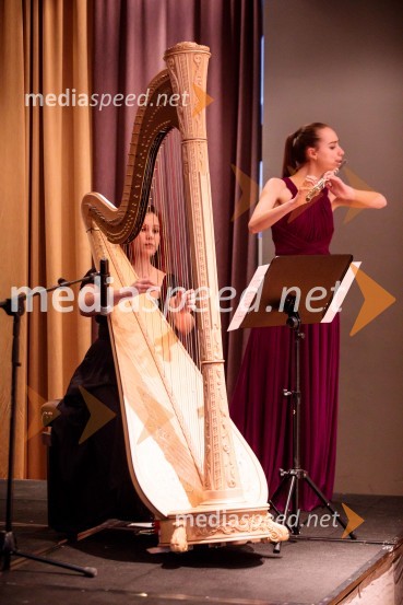  Leto  Križanič Žorž, harfistka;  Dorotea  Senica, flavtistka, Mladi up 201622. Burns-Prešernov večer 2020