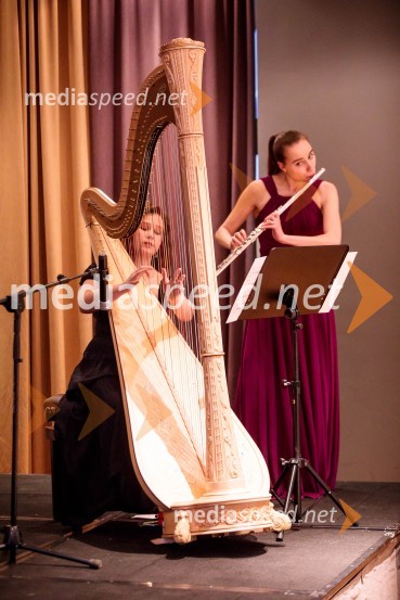  Leto  Križanič Žorž, harfistka;  Dorotea  Senica, flavtistka, Mladi up 201622. Burns-Prešernov večer 2020