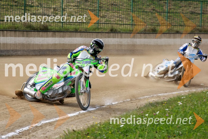 Maks Gregorič, Slovenija (AMTK Ljubljana) in Jurica Pavlic, HrvaškaSpeedway, DP posameznikov 2008, 4. dirka - finale
