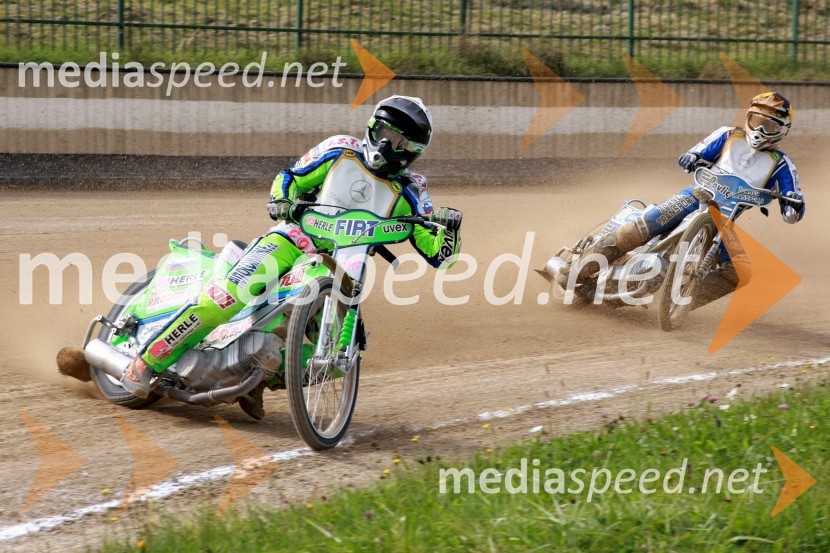 Maks Gregorič, Slovenija (AMTK Ljubljana) in Jurica Pavlic, HrvaškaSpeedway, DP posameznikov 2008, 4. dirka - finale