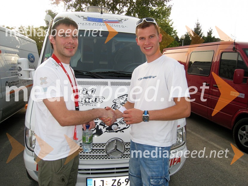 Jernej Kolenko in Matej Žagar (AMTK Ljubljana)SPEEDWAY SUPER POKAL SAX 2008