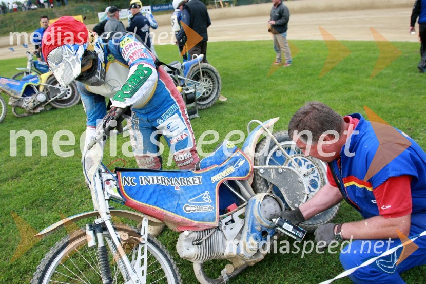 Izak Šantej, Slovenija (AMD Krško) in Lojze Mavsar, mehanikSpeedway, DP posameznikov 2008, 4. dirka - finale