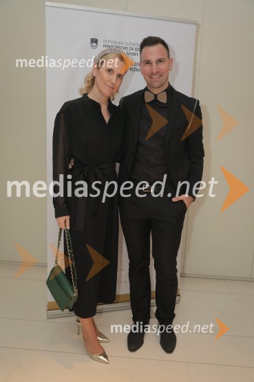  Tanja Česen;  Matevž Česen, poklicni plesalec, koreograf, trener športnega plesa, plesni sodnik 55. podelitev Bloudkovih priznanj