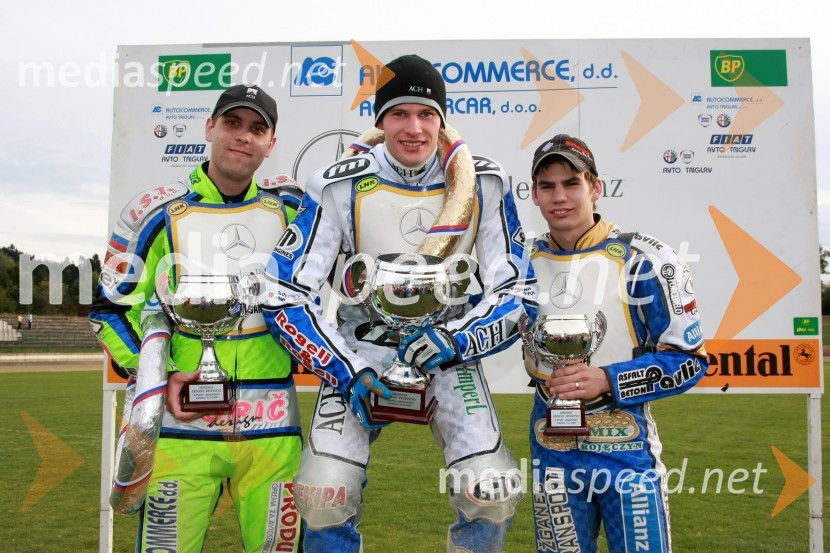 2. mesto: Maks Gregorič, Slovenija (AMTK Ljubljana), 1. mesto: Matej Žagar, Slovenija (AMTK Ljubljana) in 3. mesto: Jurica Pavlic, HrvaškaSpeedway, DP posameznikov 2008, 4. dirka - finale