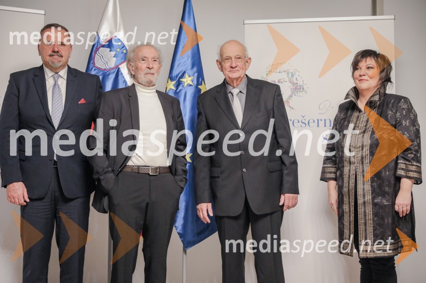 mag. Zoran Poznič, minister za kulturo RS;  Milko Šparemblek, baletni plesalec, pedagog, koreograf, direktor in dramaturg;  Stojan Kerbler, fotografska legenda;  Ira Ratej, dramaturginjaPodelitev Prešernovih nagrad ob slovenskem kulturnem prazniku