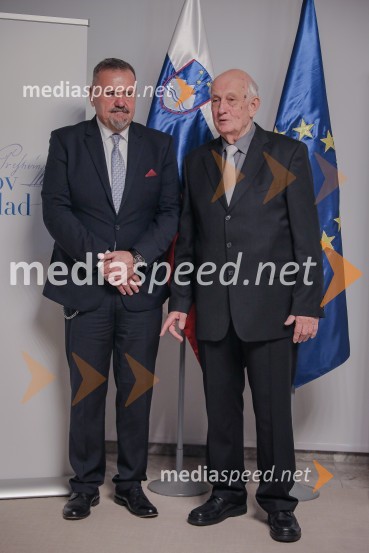 mag. Zoran Poznič, minister za kulturo RS;  Stojan Kerbler, fotografska legendaPodelitev Prešernovih nagrad ob slovenskem kulturnem prazniku