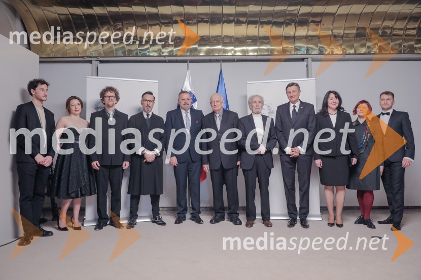  Nejc  Prah;  Nina Ivanišin Janežič, igralka;  Luka Juhart, glasbenik;  Alan Hranitelj, kostumograf; mag. Zoran Poznič, minister za kulturo RS;  Stojan Kerbler, fotografska legenda;  Milko Šparemblek, baletni plesalec, pedagog, koreograf, direktor in dramaturg;  Borut Pahor, predsednik Republike Slovenije;  Tanja Pečar, odvetnica;  Suzana Koncut, prevajalka;  Rok Biček, režiserPodelitev Prešernovih nagrad ob slovenskem kulturnem prazniku