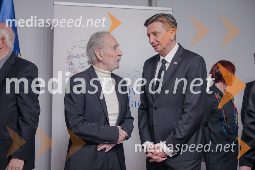  Milko Šparemblek, baletni plesalec, pedagog, koreograf, direktor in dramaturg;  Borut Pahor, predsednik Republike SlovenijePodelitev Prešernovih nagrad ob slovenskem kulturnem prazniku