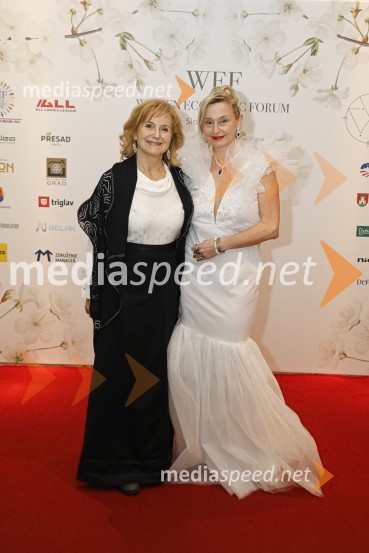  Doroteja Omahen, članica odbora za SILA GALA, urednica SILA kuharske knjige;  Norma de Saint Picman, intermedijska umetnica, CEO NoravisionWomen economic forum, gala večerja in podelitev nagrad