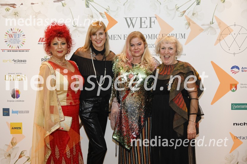  Majda  Zabukovec Brčvak,  so-lastnica Motela Medno;  Marjeta  Kljujič, agencija Nicha;  Sonia Trošt, arhitektka in slikarka, Umetnica Art mandal;   Alegra Tricia Jenkins, zdravilka z zvokomWomen economic forum, gala večerja in podelitev nagrad