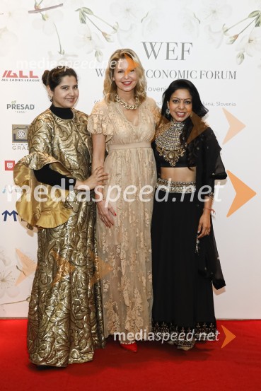 dr. Harbeen  Arora, predsednica WEF global;  ... ;  ... Women economic forum, gala večerja in podelitev nagrad