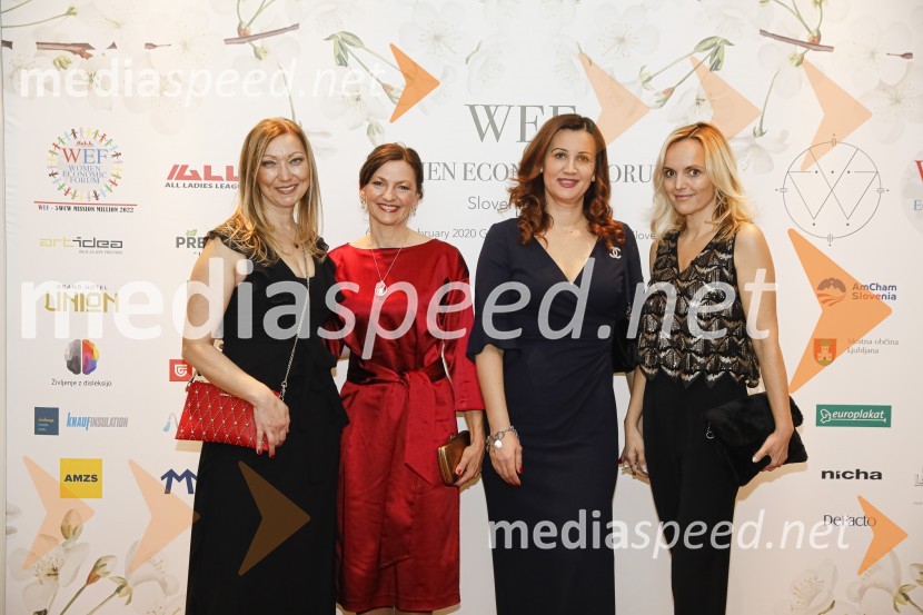  Lara Burazer, jezikoslovka in prevajalka, soorganizatorka WEF Slovenia 2020; prof. dr. Maja Makovec Brenčič, nekdanja ministrica za izobraževanje, znanost in šport;  ... ;  ... Women economic forum, gala večerja in podelitev nagrad