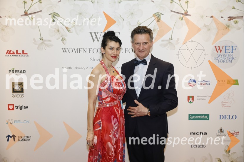  Jerca Legan Cvikl, predsednica fundacije Ženske brez meja in soorganizatorka WEF Slovenia 2020;  Milan Martin Cvikl,  član Sveta direktorjev Evropske banke za obnovo in razvoj (EBRD)Women economic forum, gala večerja in podelitev nagrad