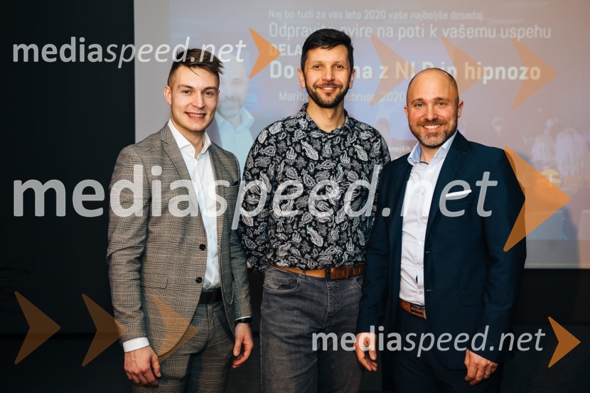  Rok Makovec, IT Melona;  Roman Čretnik, IT Melona;  Gaber Marolt, NLP centerDo uspeha z NLP in hipnozo