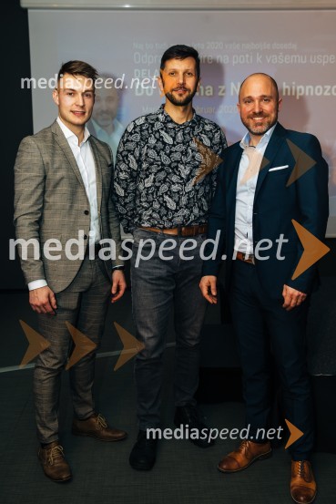  Rok Makovec, IT Melona;  Roman Čretnik, IT Melona;  Gaber Marolt, NLP centerDo uspeha z NLP in hipnozo