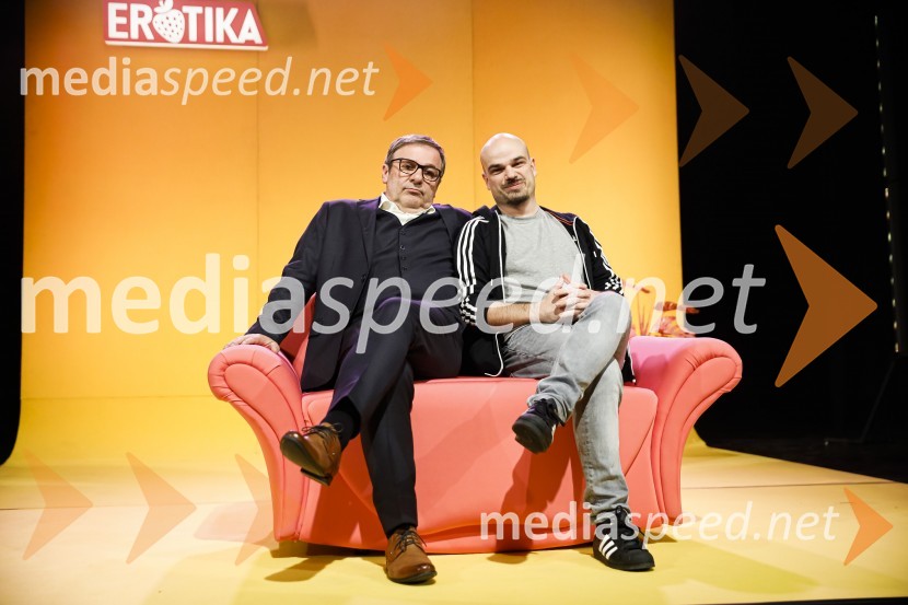  Bojan Emeršič, igralec;  Jure Karas - Slon, glasbenik, skupina Slon in SadežErotika po Emeršiču, premiera predstave Bojana Emeršiča