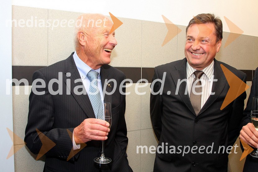 Božo Dimnik, znan slovenski lobist in Zoran Jankovič, župan LjubljanePrvi rojstni dan Dermatološko medicinskega centra Dimnik - Žgavec