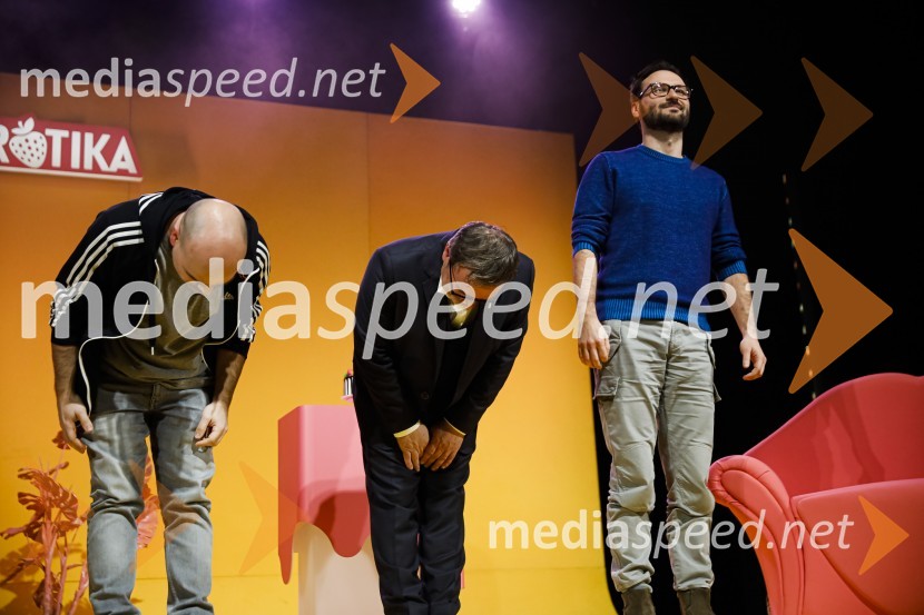  Jure Karas - Slon, glasbenik, skupina Slon in Sadež;  Bojan Emeršič, igralec;  ... Erotika po Emeršiču, premiera predstave Bojana Emeršiča