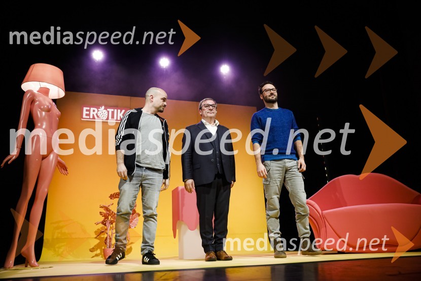  Jure Karas - Slon, glasbenik, skupina Slon in Sadež;  Bojan Emeršič, igralec;  ... Erotika po Emeršiču, premiera predstave Bojana Emeršiča