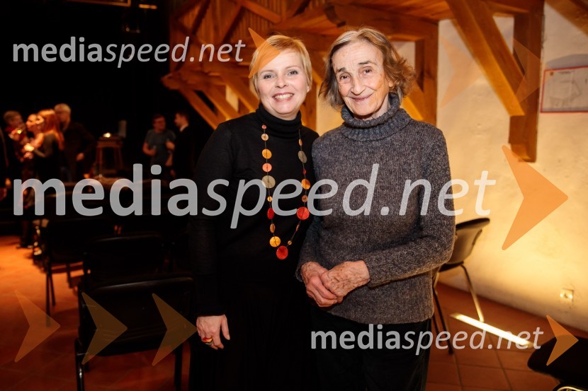  Vesna  Slapar, igralka;  Ivanka Mežan, igralkaVečja od vseh, premiera monodrame Prešernovo gledališče Kranj