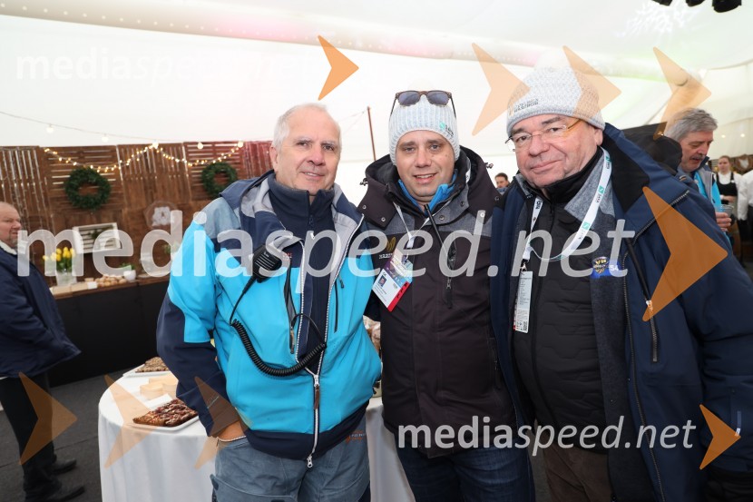  Srečko Medven, generalni sekretar pokala Vitranc;  Gregor Lednik, Zavarovalnica Sava, predsednik ASK Branik;  Srečko Vilar, generalni sekretar organizacijskega odbora 55. Zlate lisiceZlata lisica 2020 VIP druženje, sobota