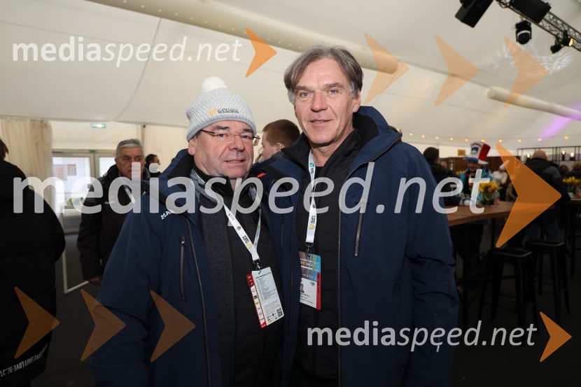  Srečko Vilar, generalni sekretar organizacijskega odbora 55. Zlate lisice; mag. David Kastelic, predsednik uprave, Zavarovalnica Sava, d.d.Zlata lisica 2020 VIP druženje, sobota