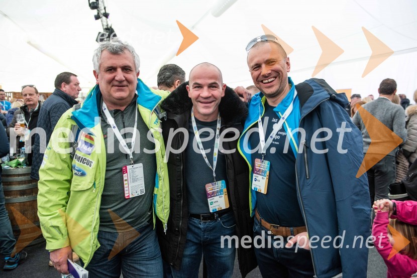  Andrej Kleindienst, direktor podružnice Podravsko - Pomurske regije (NLB);  Dejan Zavec, nekdanji boksar;  Blaž Brodnjak, predsednik uprave NLBZlata lisica 2020 VIP druženje, sobota