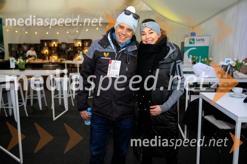  Gregor Lednik, Zavarovalnica Sava, predsednik ASK Branik;  Katja Grušovnik, Zavarovalnica SavaZlata lisica 2020 VIP druženje, sobota