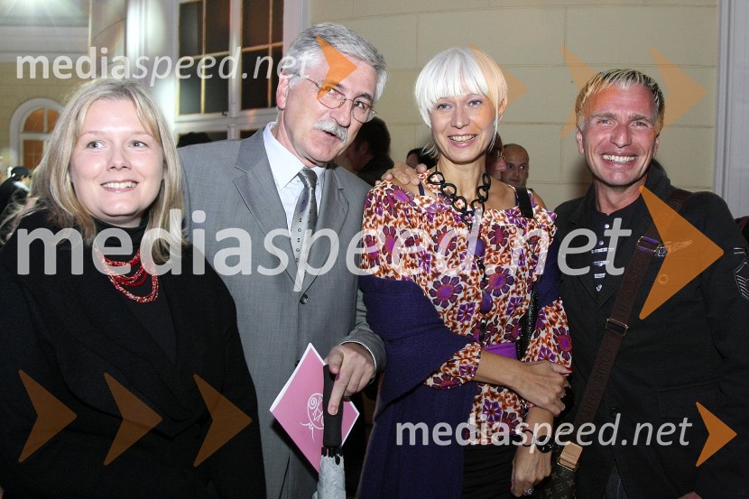 ..., Petar Radovič, odgovorni urednik razvedrilnega programa TV Slovenija, Barbra Drnač, plesna novinarka in urednica oddaje Parada plesa in Igor Jelen, lastnik plesnega studia Igen  
Alan Hranitelj- Razstava kreacij