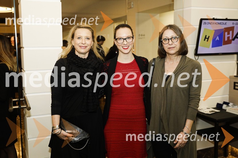  Tatjana Doma, dramaturginja SLG Celje;  Barbara Petrovič, vodja marketinga in odnosov za javnostmi SLG Celje;  Jerneja Volfand, vodja programa SLG CeljeOčiščenje, premiera drame SLG Celje