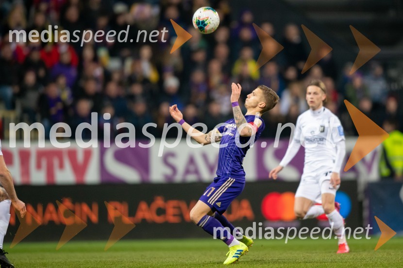  Luka Zahovič, nogometaš NK MariborNK Maribor : NK Olimpija, prvi derbi v 2020