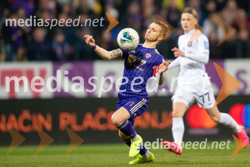  Luka Zahovič, nogometaš NK MariborNK Maribor : NK Olimpija, prvi derbi v 2020