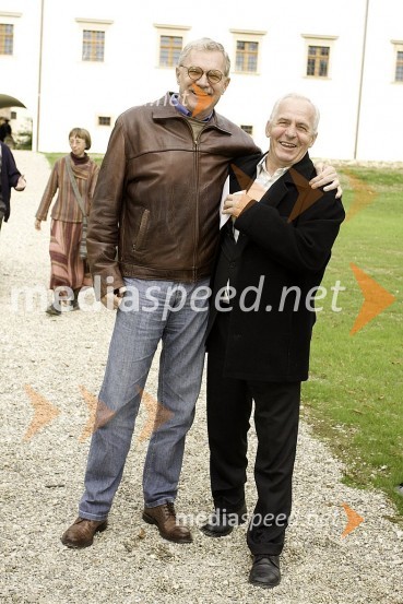 Slavko Pregl in Tone Dodlek, pisateljaSlovenski pisatelji v Negovi