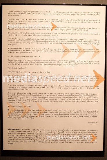 Odprtje fotografske razstave Aleša Bravničarja z naslovom Boginje