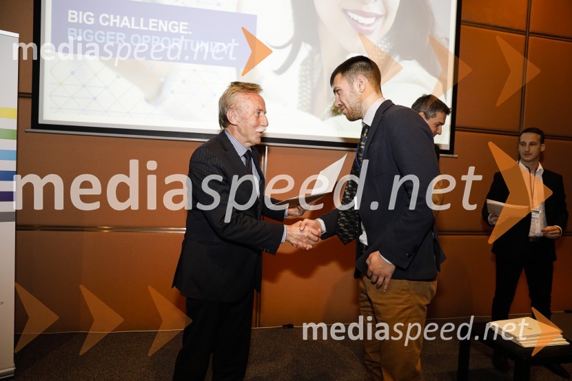 dr. France Arhar, prvi guverner Banke Slovenije;  Jurica  KrznariCFA Institute Research Challenge 2020