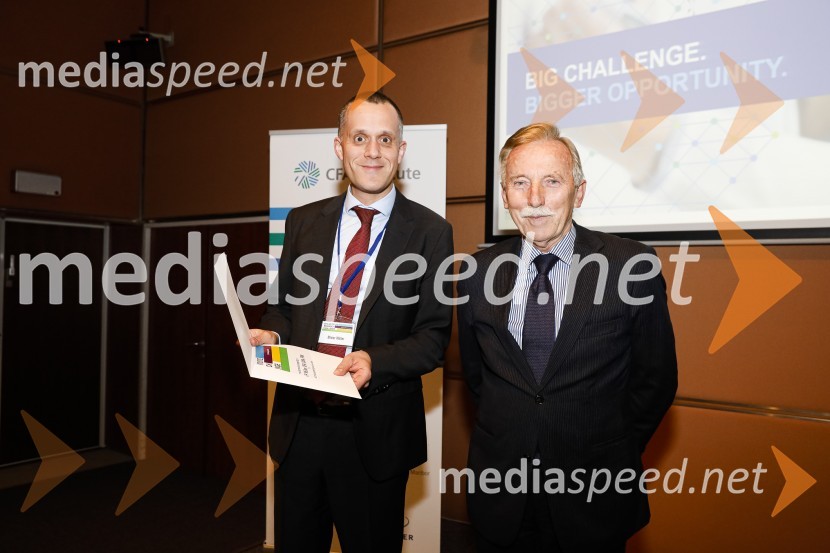 Olivier P. Müller,  CFA, CAIA, FRM, Credit Suisse; dr. France Arhar, prvi guverner Banke SlovenijeCFA Institute Research Challenge 2020